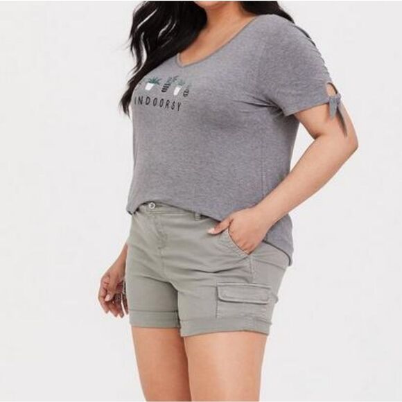 🐢 Torrid Super Soft Knits Indoorsy T-Shirt Size 4X - Picture 3 of 11